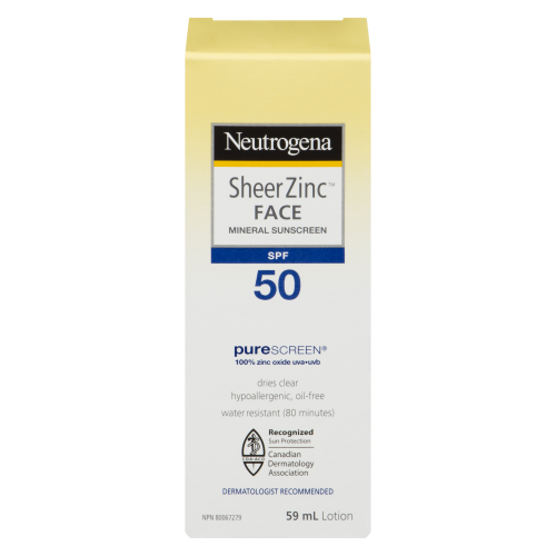 Neutrogena Sheer Zinc Face Spf 50 59ml