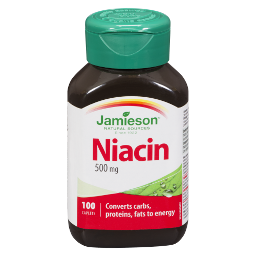 Niacin 500mg 100 Caplets Jamieson