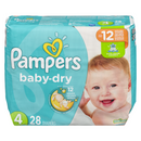 Pampers Baby-Dry Size 4  28 Diapers