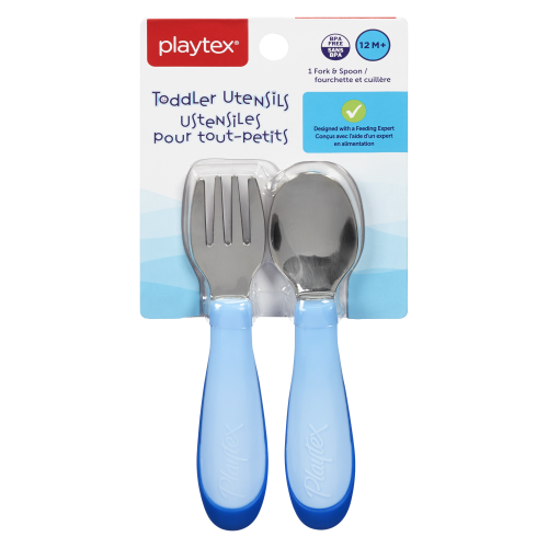 Playtex Toddler Utensils 12m+  Fork & Spoon