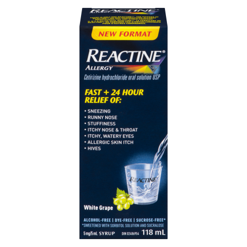 Reactine Allergy 118ml White Grape