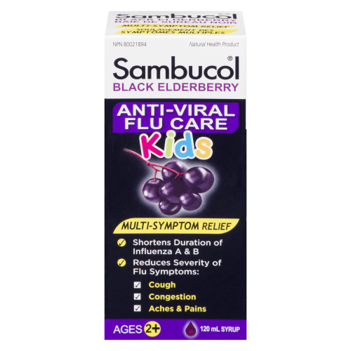 Sambucol Black Elderberry Anti-Viral Flu Care Kids 120ml