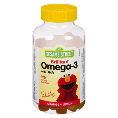 Sesame Street Omega-3 Orange Lemon 120 Gummies
