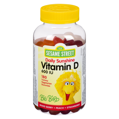 Sesame Street Vitamin D 600iu 180 Vegetarian Gummies