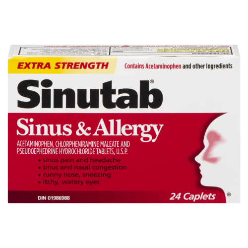 Sinutab Sinus 24capsules Extra Strength