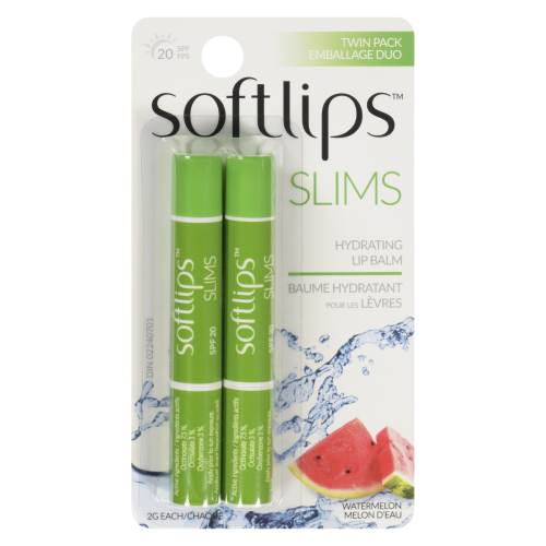 Softlips 2 x 2gm Watermelon Lipbalm 2pk