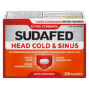 Sudafed Extra Strength 24caps Head Cold & Sinus