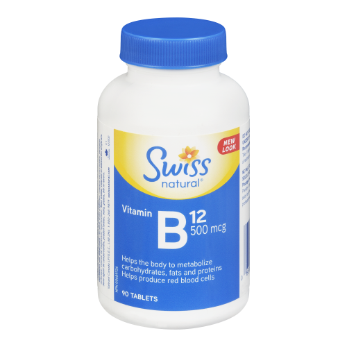 Swiss Vitamin B12 500mcg 90 Tablets