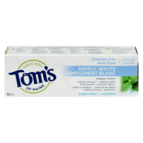 Tom's Simply White Toothpaste Floride Free Peppermint 85ml