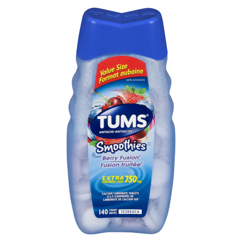 Tums Smoothies Berry Fusion 140 Tablets