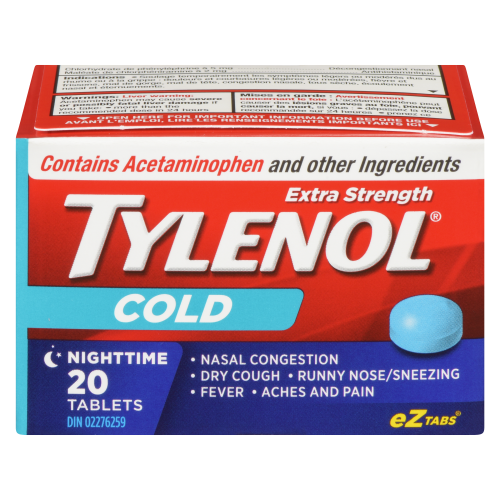 Tylenol Cold Extra Strength Night 20 Tablets