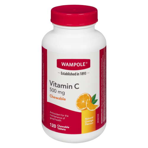 Wampole Vitamin C 500mg Chewable 120 Tablets